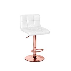 Banqueta Giratória Confort- Branca | Rosé Gold