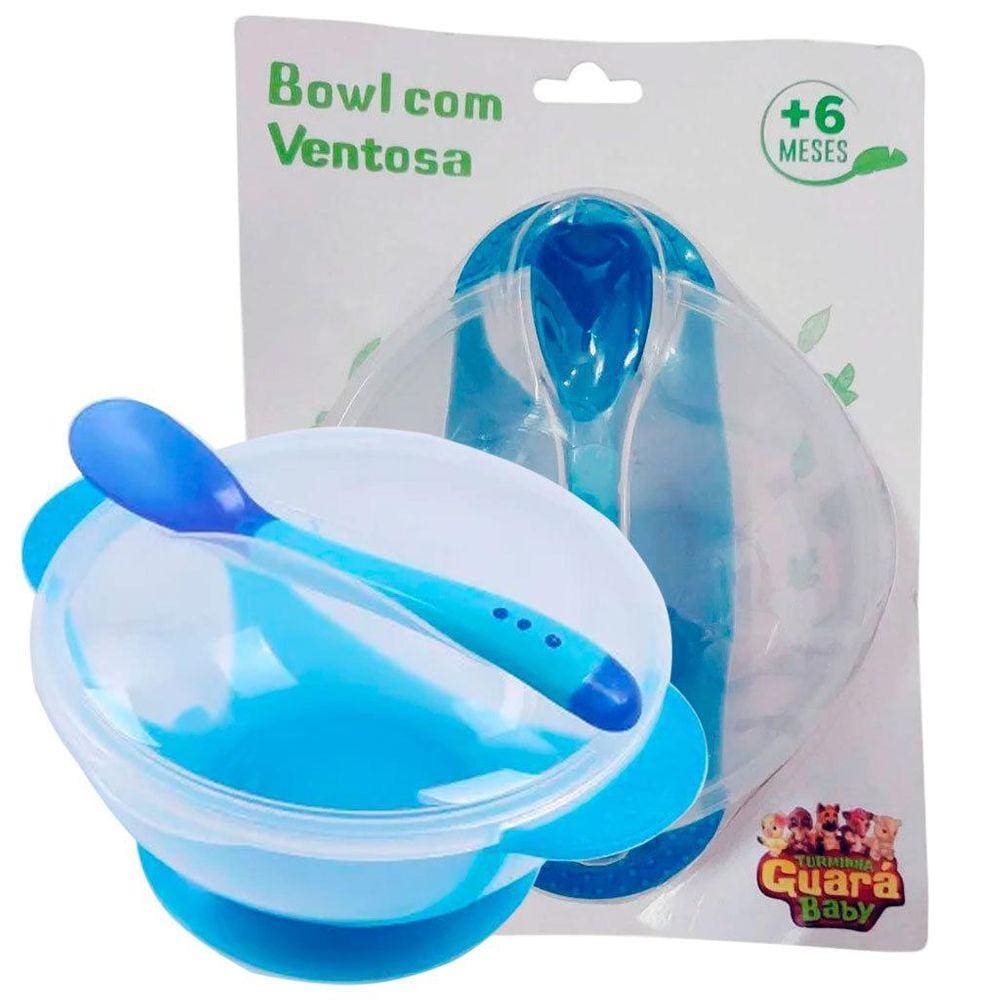 Bowl Com Ventosa Prato Infantil Azul - Turminha Guará