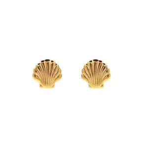 Brinco Infantil Conchinha - Banhado em Ouro 18k
