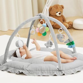 Tapete de ginástica Baby Play ANGELBLISS 5 em 1 com 5 brinquedos sensoriais