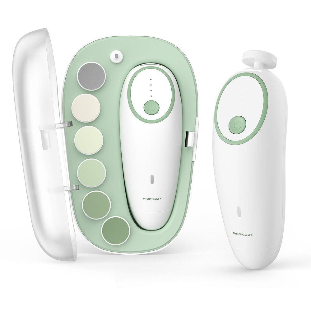 Cortador elétrico de lixa de unhas para bebês Momcozy recarregável com luz