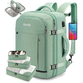 Mochila de mão BAGODI 42L com 4 cubos de embalagem para viagem