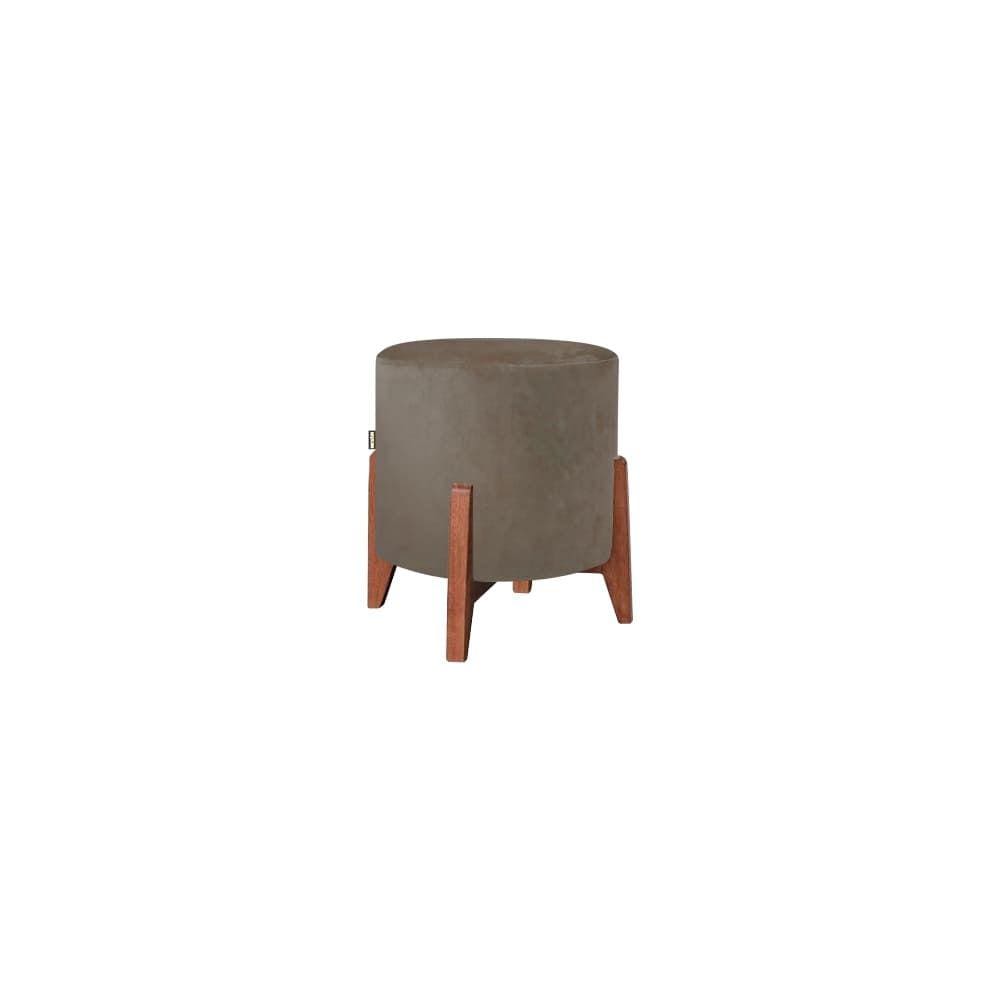Puff Paris Luxo 50cm Marrom Claro