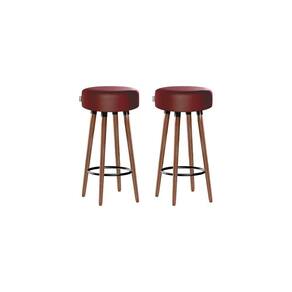 Kit 2 Banquetas Alta Pés Palito Roma Romã 70cm