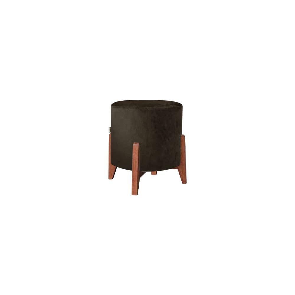 Puff Paris Luxo 50cm Marrom Escuro