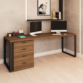 Conjunto Home Office Mesa Diretor 190 Cm e Gaveteiro Munique - Kappesberg