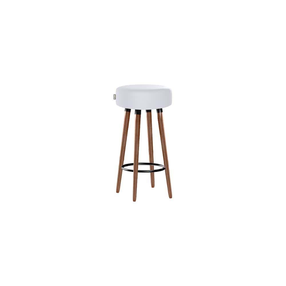 Banqueta Alta Pés Palito Roma Branco 70cm