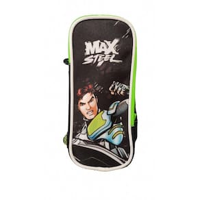 Estojo Escolar Duplo Max Steel Verde e Preto Sestini