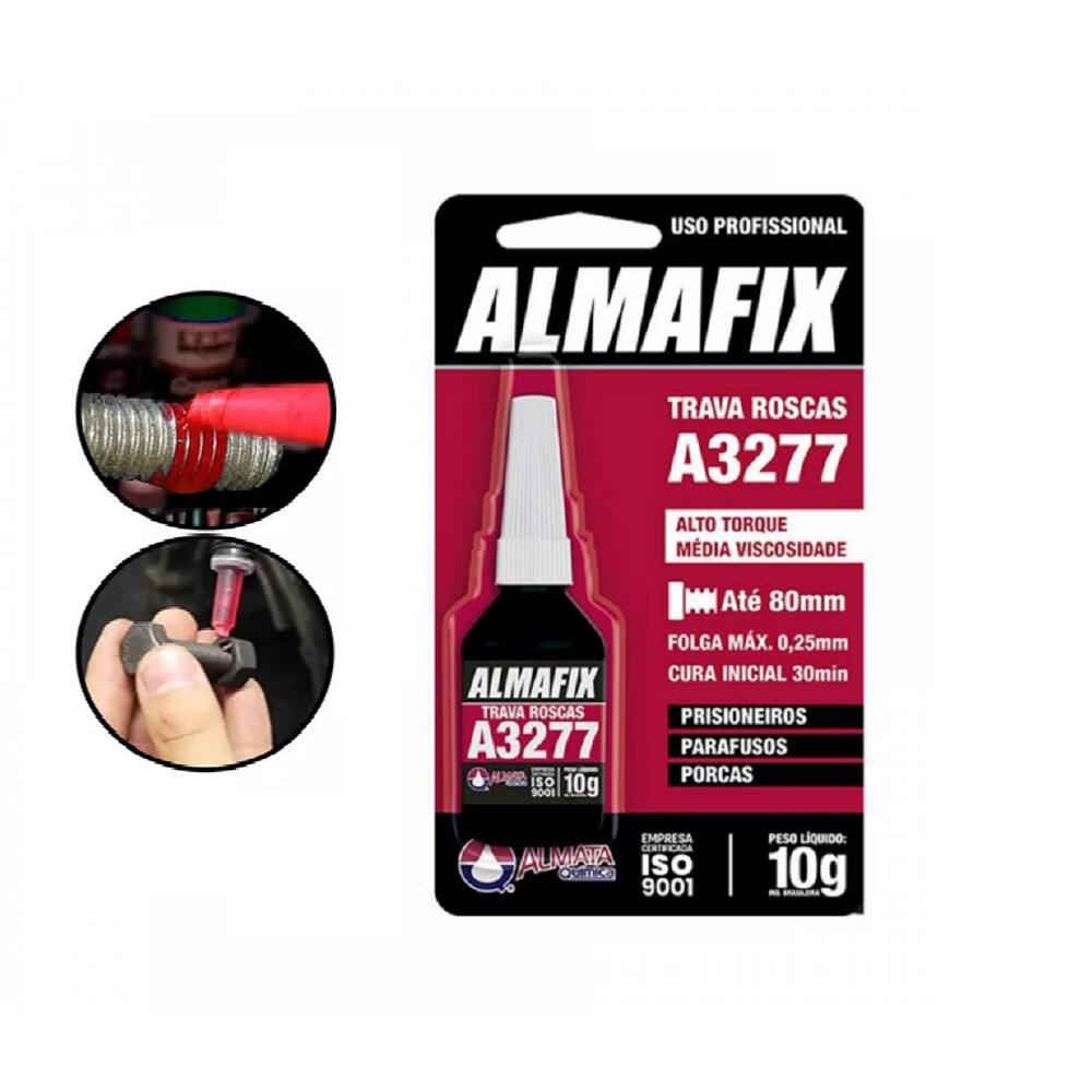 Cola Adesivo Trava Rosca Alto Torque Folga 0,25mm Parafusos até 80mm