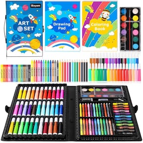 Kit de desenho iBayam, pacote com 149 materiais de arte para crianças com livro
