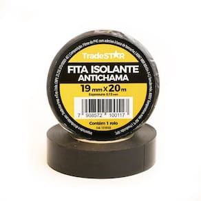 Kit 50 Rolos Pç Fita Isolante 20 Metros Preta