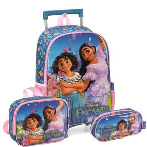 Kit Mochila Rodas Encanto Disney Lancheira Estojo Infantil