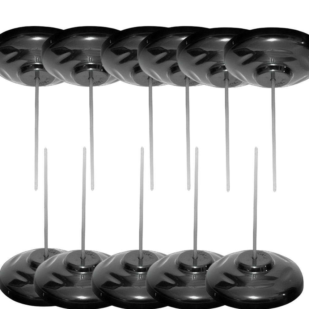 Espeto para Papel Comanda Preto Base Plástica Kit c/ 12 Unidades Cavia