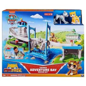 Patrulha Canina - Playset Baia Da Aventura Figuras Cat Pack