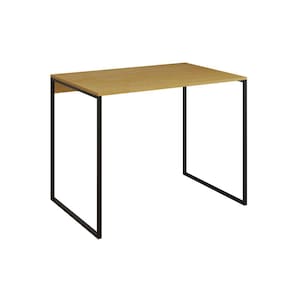 Mesa para Escritório Industrial Base Ferro Preto Tampo Mdp Canela 90x50