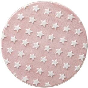 Tapete Quarto De Bebê Infantil Redondo Mimo Estrelas 100cm - Jolitex