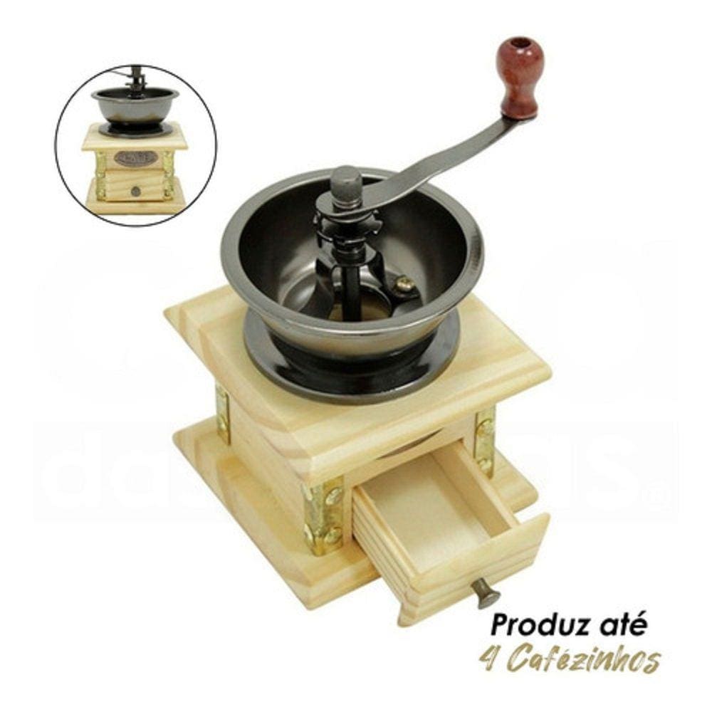 Moedor De Cafe Manual De Madeira Retro Mimo Style