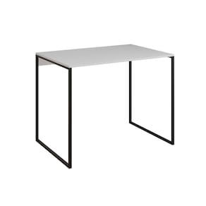 Mesa para Escritório Industrial Base Ferro Preto Tampo Mdp Branco 110x50