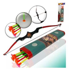 Conjunto Completo Arco Flecha Infantil Porta Bolsa Diversão