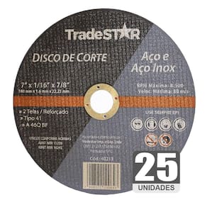 Disco De Corte Inox 180 1.6 Kit 25 Peças