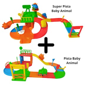 Super Pista + Pista De Carrinho Corrida Baby Infantil Brinquedo