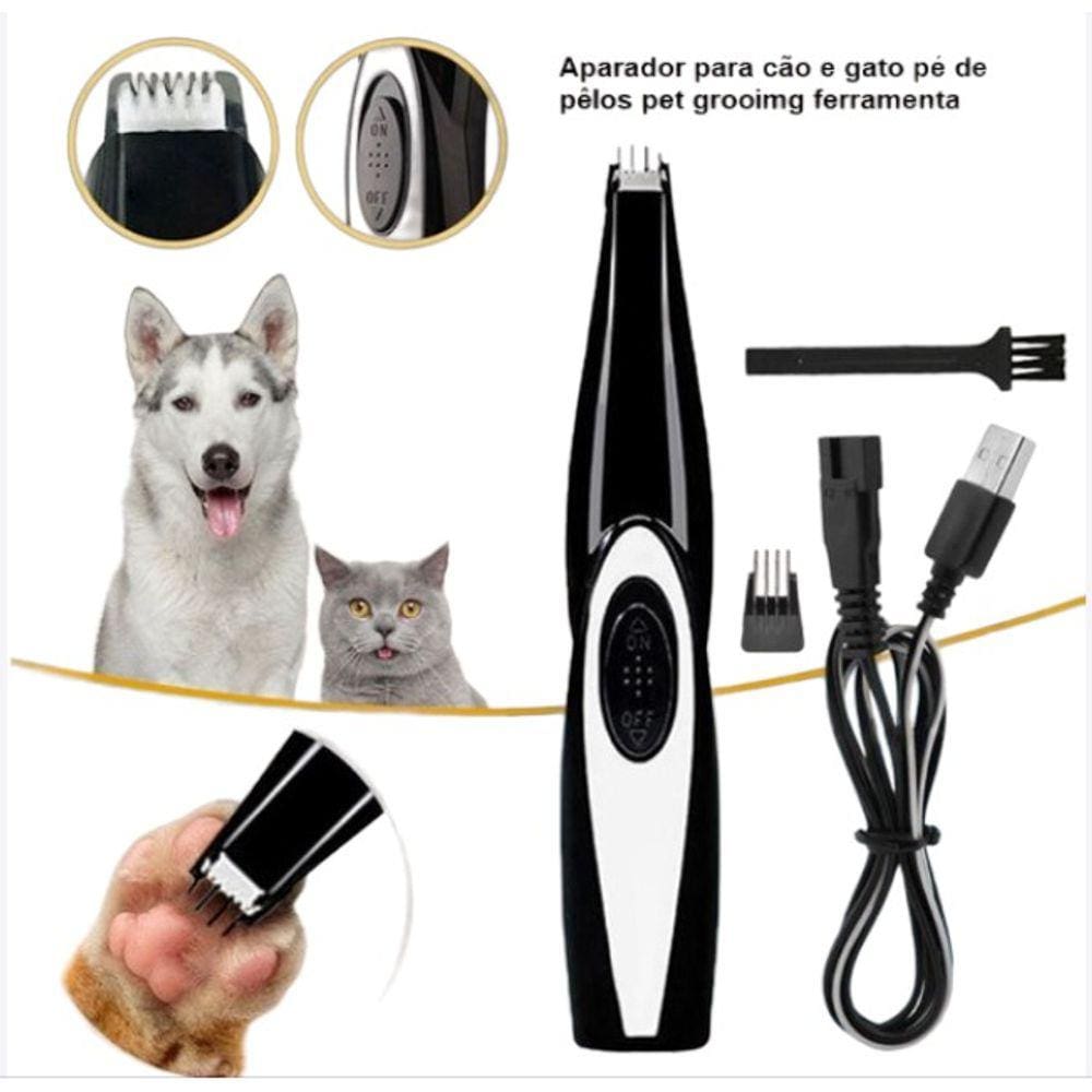 Máquina De Tosa PET Elétrica para áreas Pequenas do corpo do seu animal Recarregável USB