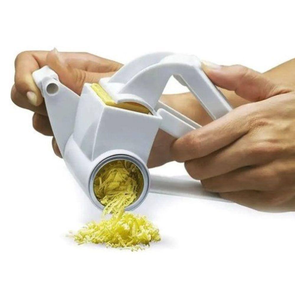 Ralador De Queijo Manivela Inox E Plástico Cabo Ergonômico Multiuso
