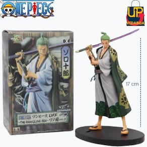 Boneco Premium One Piece - Roronoa Zoro 17cm com kimono- na caixa action figure
