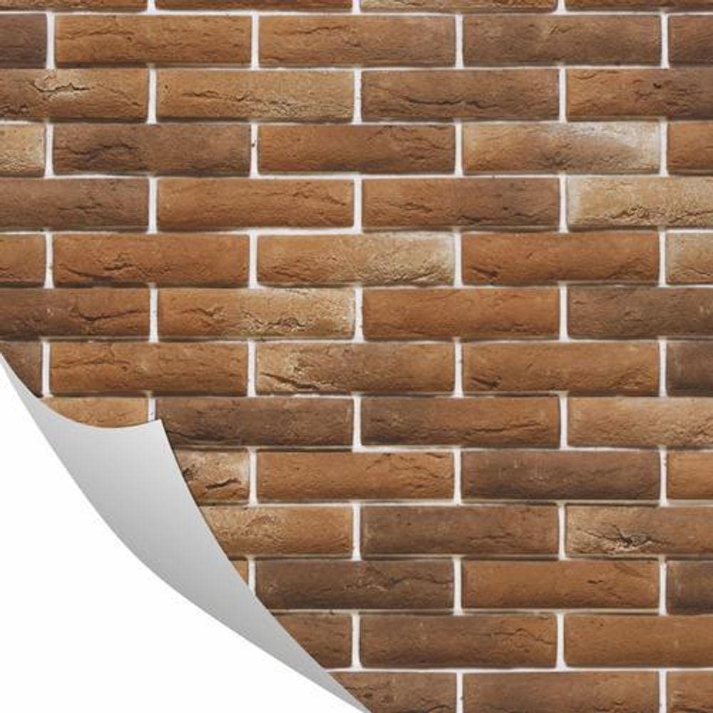 Papel De Parede Tijolo Demolição Vermelho 0,57 X 3M