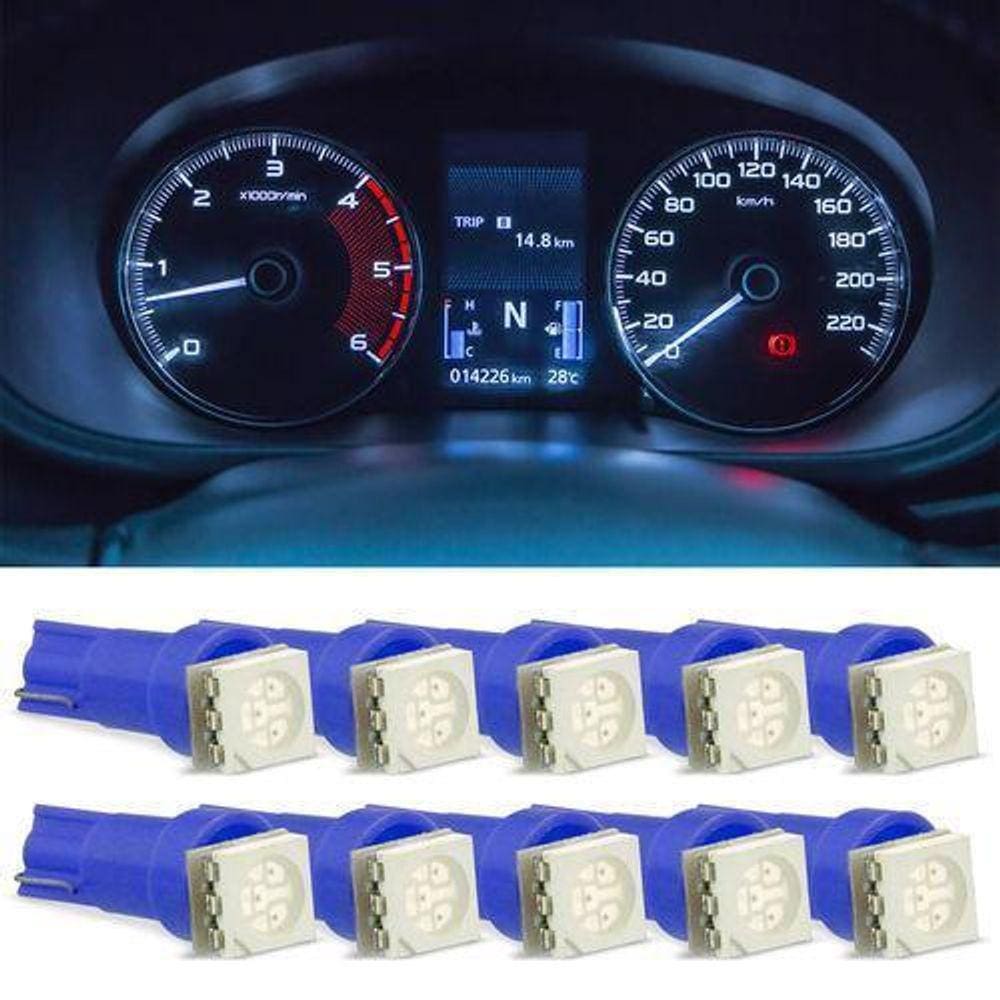 Kit 10 Lâmpadas Pinguinho T5 LED Azul - Alta Luminosidade e Economia