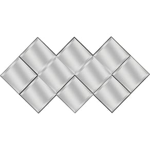 Espelho Decorativo 10 74x144cm PP BW Quadros Preto