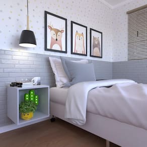 Nicho para Quarto Infantil Bramov Móveis Cinza Cristal