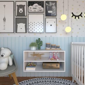 Nicho com Prateleira Quarto Infantil Bramov Móveis Branco