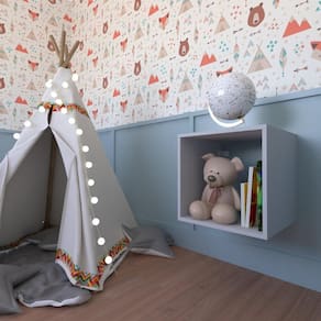 Nicho para Quarto Infantil Bramov Móveis Cinza Cristal