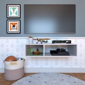 Nicho para Quarto Infantil Bramov Móveis Cinza Cristal