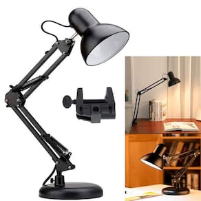 Luminaria Mesa Articulada Garra Escritorio Bancada Eletrônica E27 Luz Led 2 Em 1 articulavel 40W
