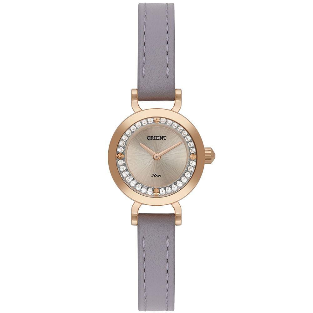 Relógio ORIENT couro rosê feminino FRSC0048 R1IX