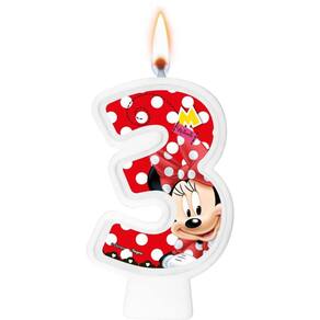 Vela Minnie Mouse Número 3