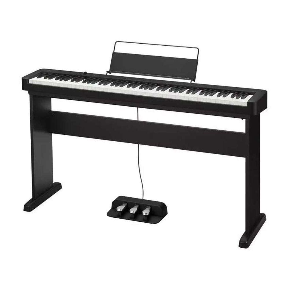 Piano Digital Casio CDP-S160 Preto + Estante CS-46 + Pedal SP-34