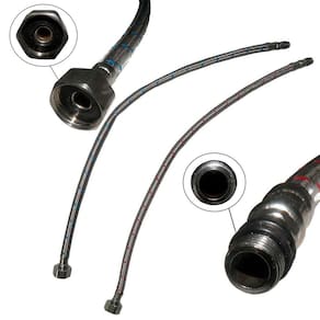 Engate Par Rabicho Monocomando Mangueira Flexivel Misturador Agua Quente Fria Pia Torneira Balcao Cozinha Banheiro
