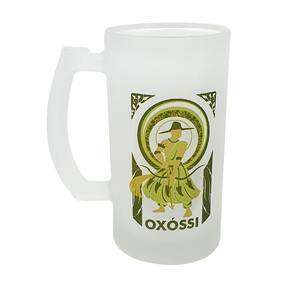 Caneca Vidro Cerveja Umbanda Candomblé Orixá da Caça Oxóssi