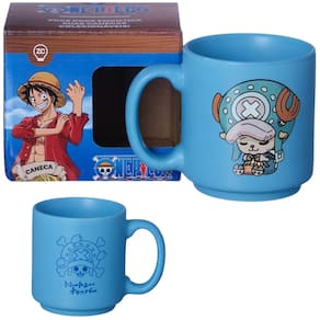 Mini Caneca Tony Chopper Café Expresso Empilhável Cerâmica 100ML Oficial One Piece