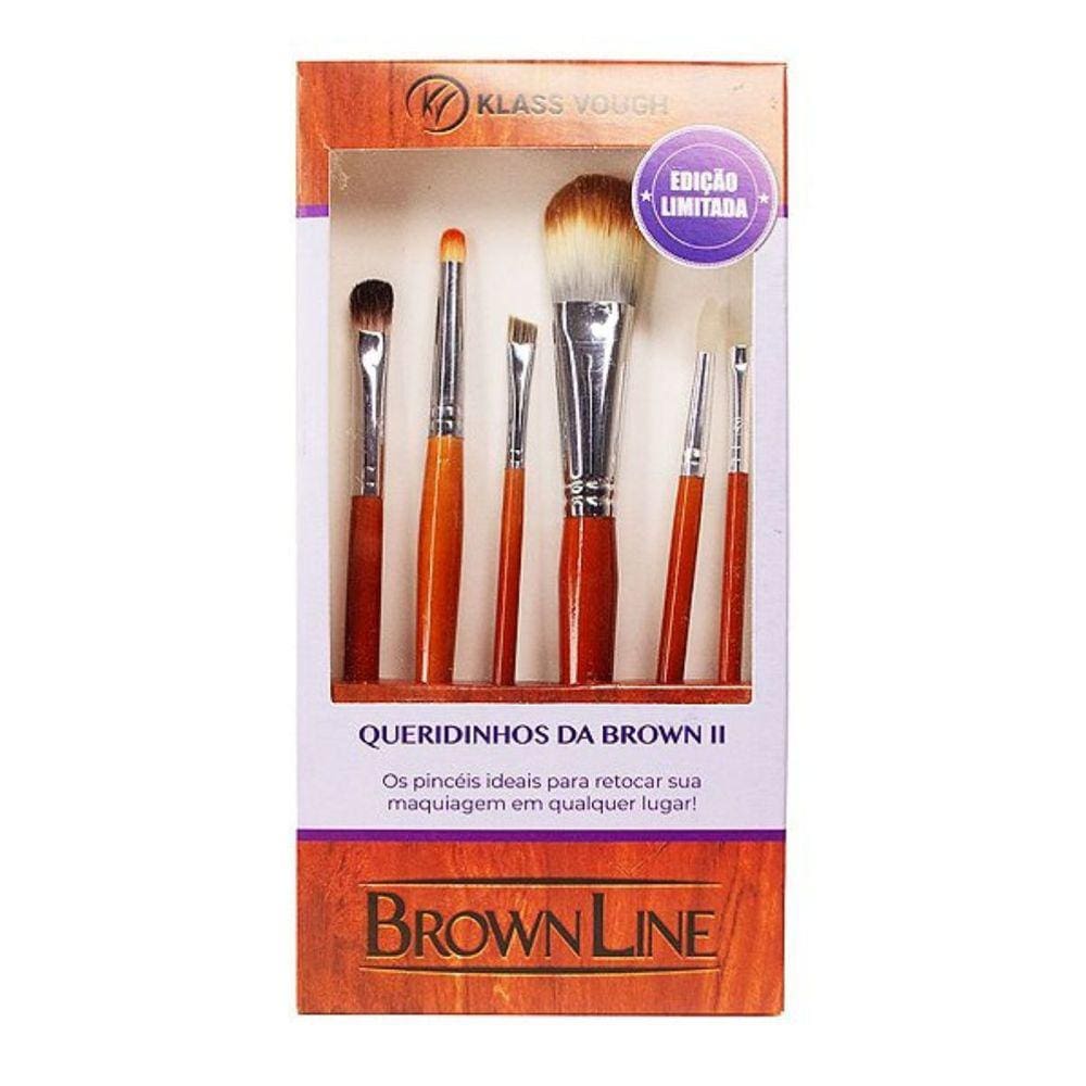 Kit Pincéis De Maquiagem Klass Vough Queridinhos Da Brown 2 Ref:Brw4