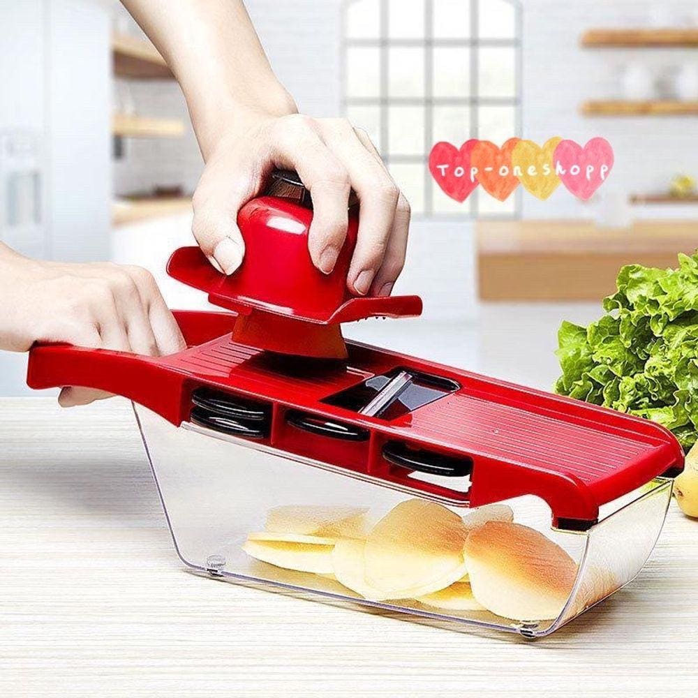 Mandoline Profissional Cozinha Slicer Aço Inox 10 em 1 Fatiador