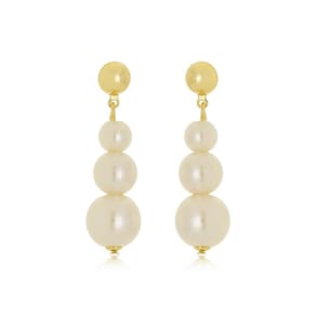 Brinco Pérola Banhado A Ouro 18K