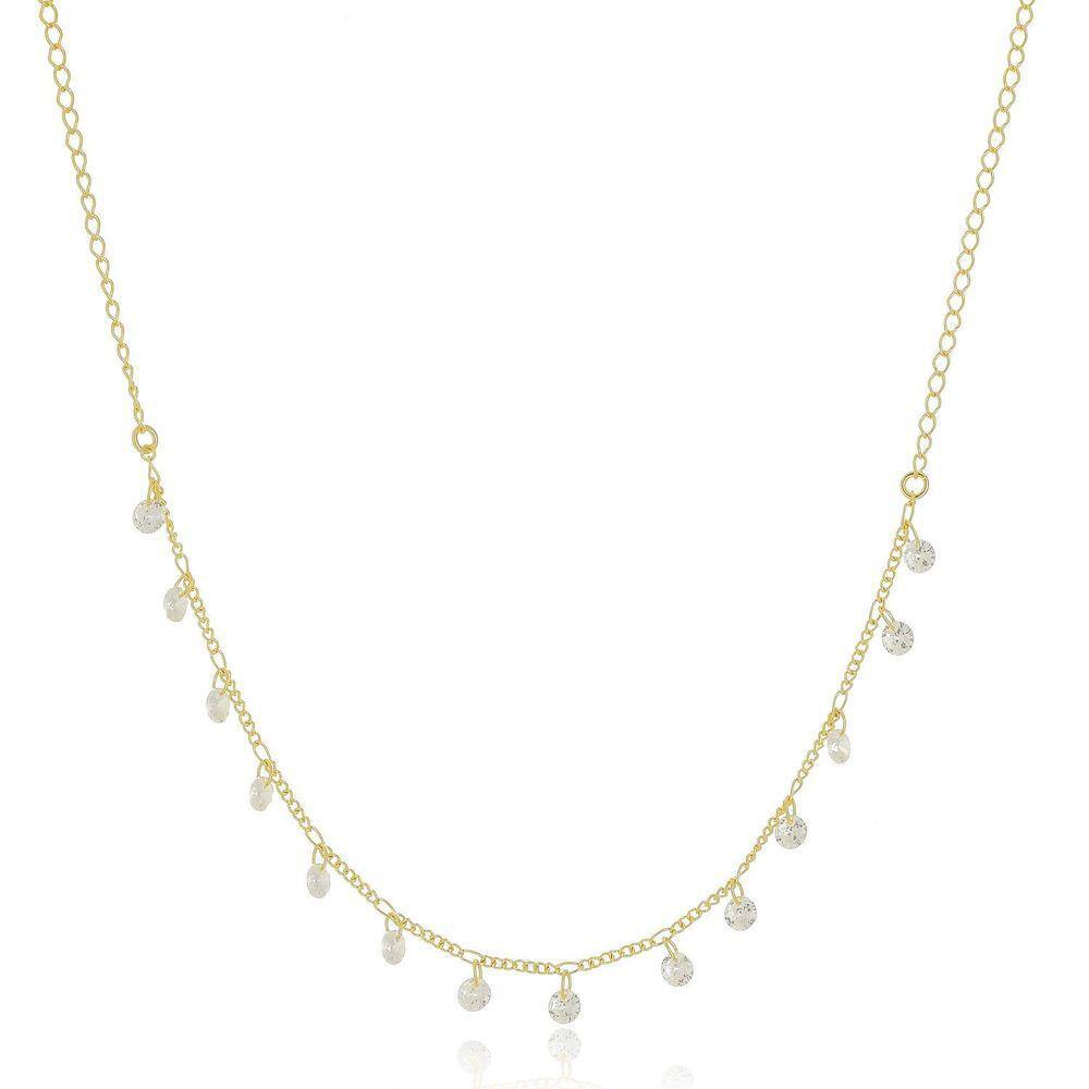 Choker Pontos De Luz Banhada A Ouro 18K