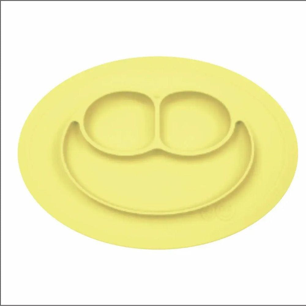 Prato Silicone Com Divisória Amarelo Turminha Guara