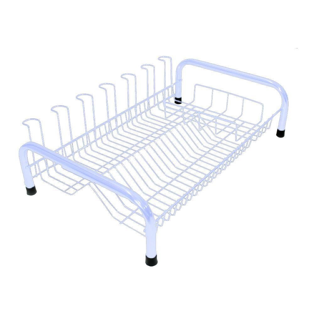 Escorredor De Louça 20 Pratos 7 Copos e Porta Talheres em Aço - Cama Luxo
