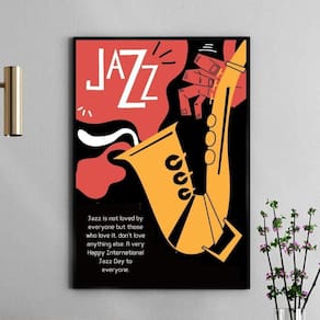 Quadro Decorativo Poster Cartaz Jazz 45X34Cm