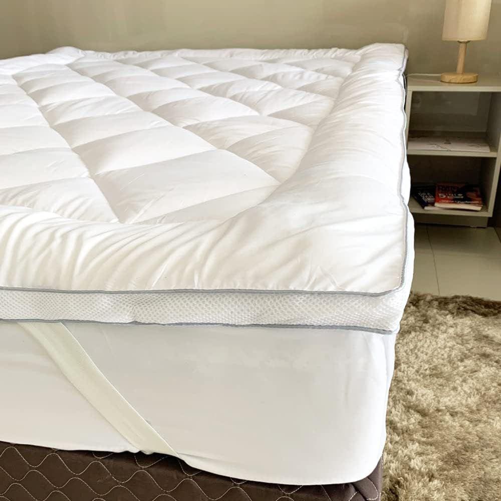 Pillow Top Diamond Toque de Plumas 600g/m² Casal 1,38x1,88x4 - Appel - Branco